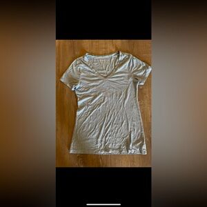 Light Blue V-Neck Women's Shirt Size Medium